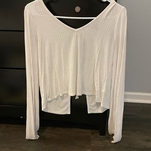 Flowy top with open tie back